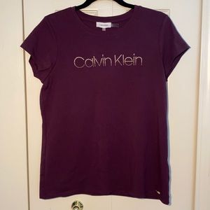 NWT Calvin Klein Dark Purple short sleeve shirt